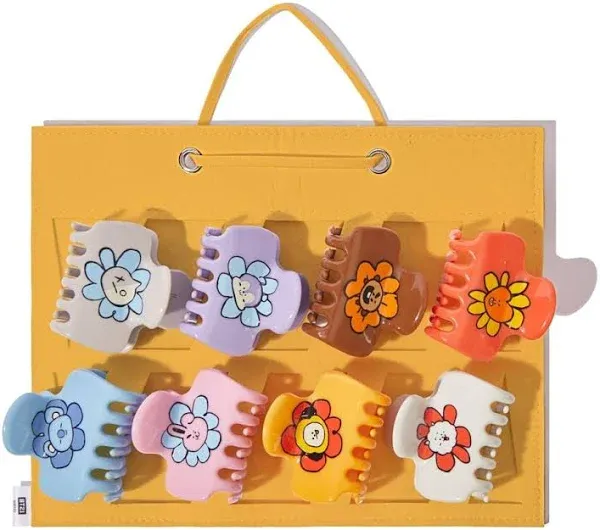 BT21 x Kitsch Hair Claw Clip Organizer - Hair Clip Organizer for Girls | Hair Clip Holder Organizer | Claw Clip Holder Organizer for Hair Accessories | Hair Clip Storage Organizer (Clips Not Included)