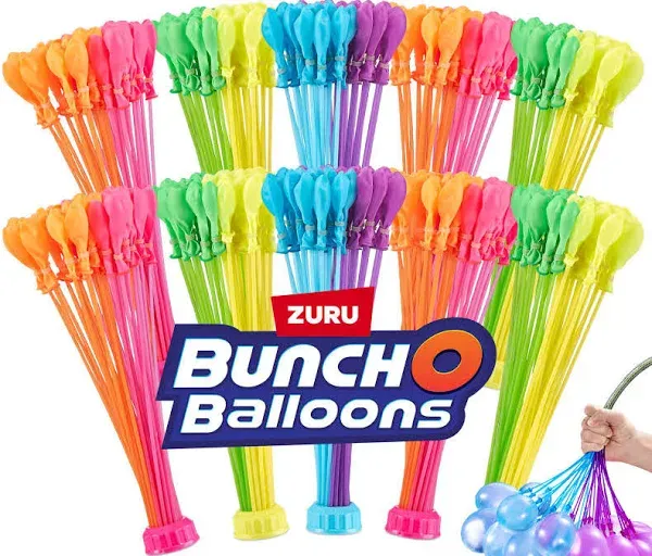 Bunch O Balloons Tropical Party (6 Pack) by Zuru, 200+ Rapid-Filling Self-Sealing Tropical Colored Water Balloons for Outdoor Family, Friends, Childre