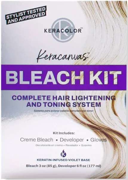 Keracolor Keracanvas Hair Bleach Kit Complete Hair Lightening & Toning System