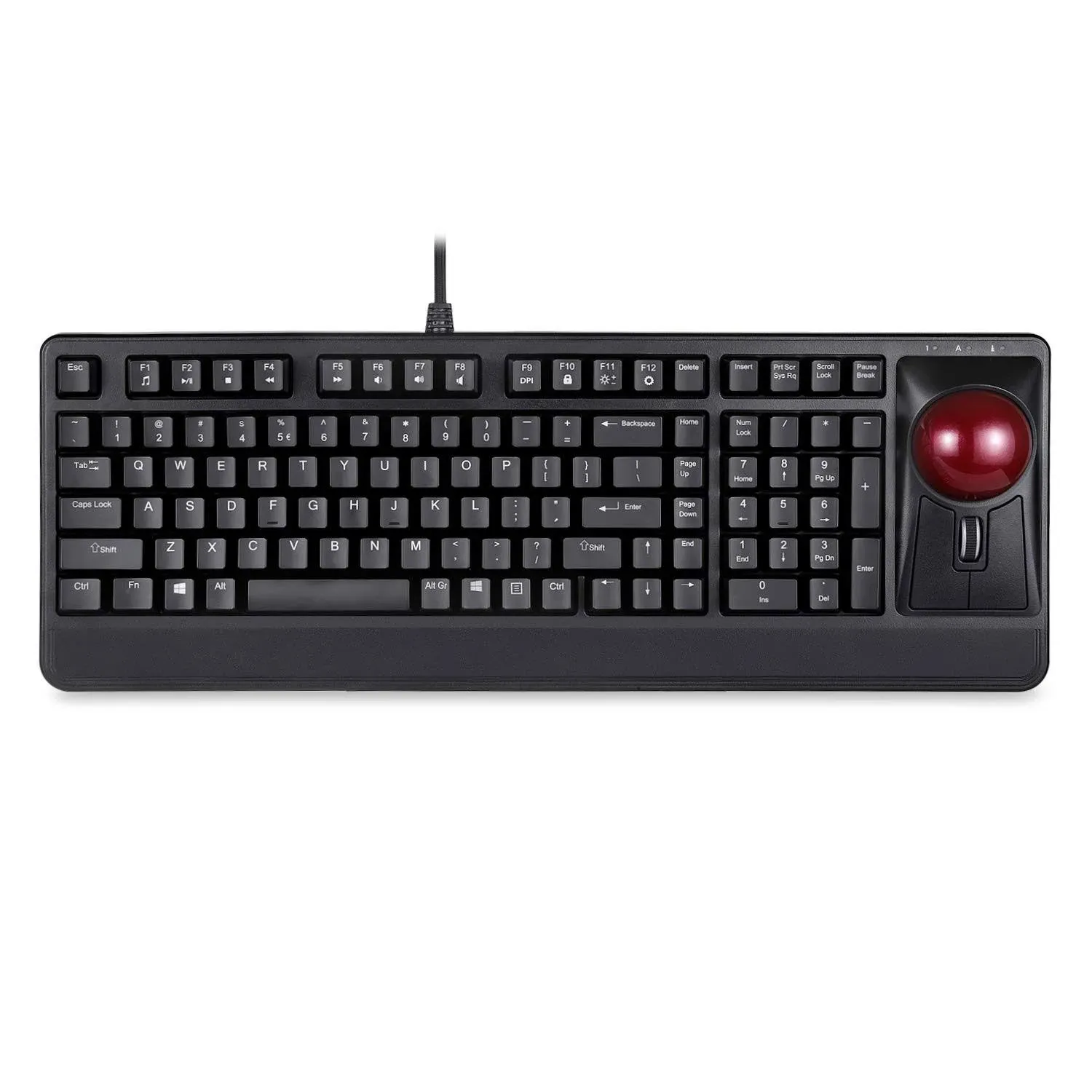 Perixx Periboard-522 Wired Trackball Mechanical Keyboard, Build-in 2.17 Inch ...