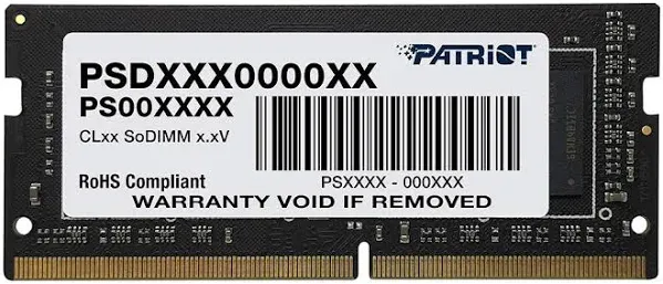 Patriot PSD416G320081S 1x16GB DDR4 3200Mhz RAM