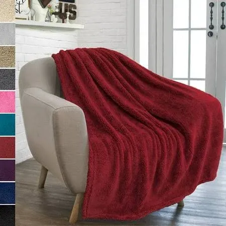 Soft Fluffy Sherpa Fleece Cozy Throw Blanket