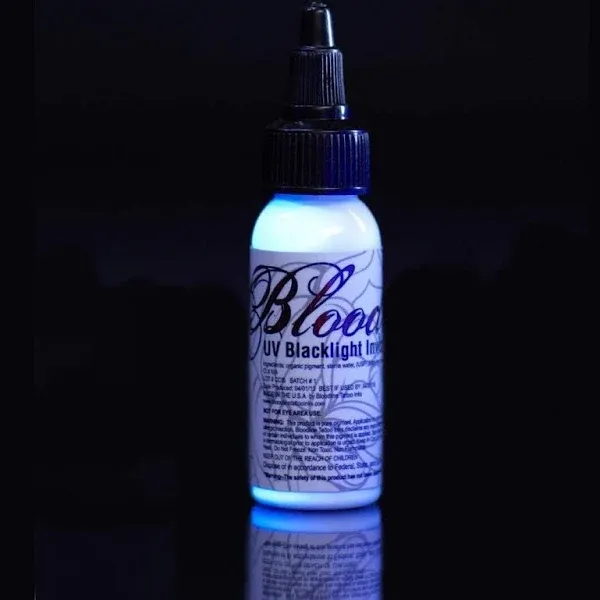 BLOODLINE UV Tattoo Ink Single Colors Ultra Violet Blacklight 1 oz 30 ml Bottle