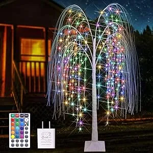 TopYing 5.5Feet Willow Tree with Lights