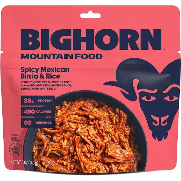 Bighorn Mountain Food Spicy Mexican Birria and Rice