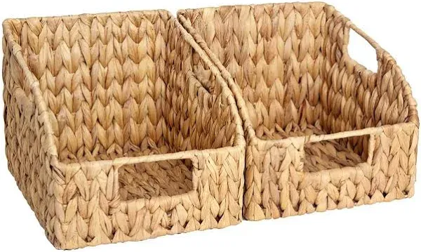 StorageWorks Water Hyacinth Wicker Baskets