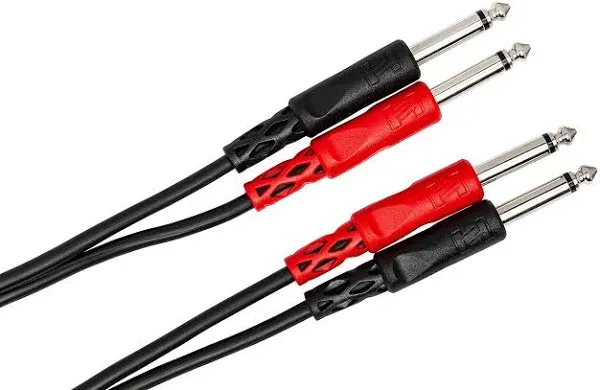 Hosa CPR-201 Dual 1/4&#034; TS to Dual RCA Interconnect Cable - 3.3&#039;