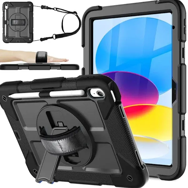 Bmouo iPad 10th Generation Case 10.9 inch 2022 with Screen Protector