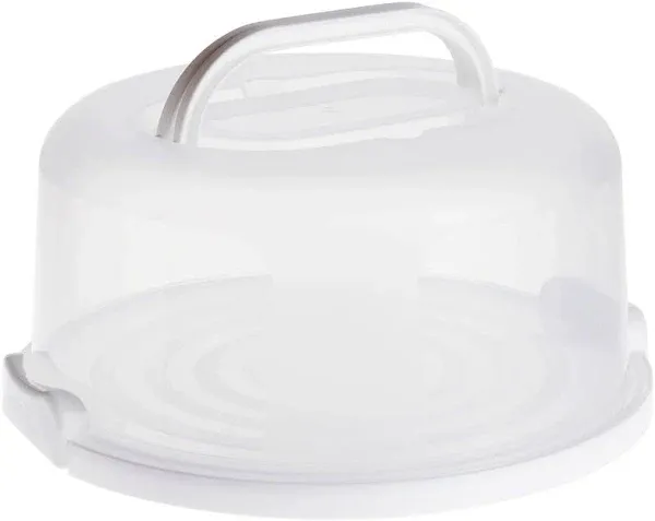 Juvale Round Cake Carrier with Lid and Handle