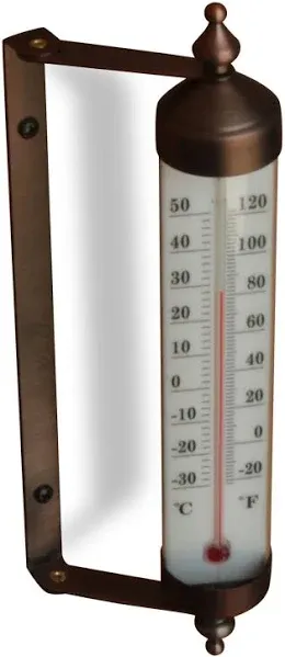 Adjustable Angle 10 Inch Garden Tube Thermometer (Bronze)