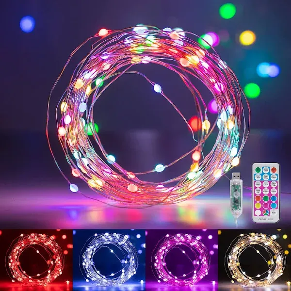 Fairy Lights Color Changing - 66 FT 200 LED String Lights with Remote, 22 Colors Changing Twinkle Lights with 12 Lighting Modes, Christmas Lights for Bedroom Party Classroom Indoor Outdoor