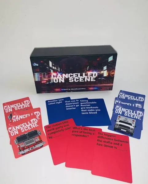 Cancelled On Scene | Card Game | Adult Game Night | Gift for EMS, Firefighter...