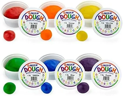 Hygloss Kids Unscented Dazzling Modeling Play Dough