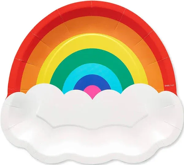 Rainbow Party Supplies, Dinner Plates (36-Count)