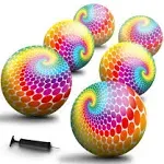 6pc 8.5'' Dotted Balls w/pump & 2 pins