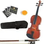 Mendini 15-Inch MA250 Varnish Solid Wood Viola with Case, Bow, Rosin, Bridge and Strings