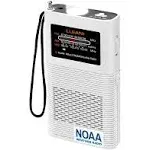 LIJIANI NOAA Weather Radio Portable Am FM Transistor Battery Operated by1500MAH Battery with Strong Flashlight Emergency SOS Alarm Ultra