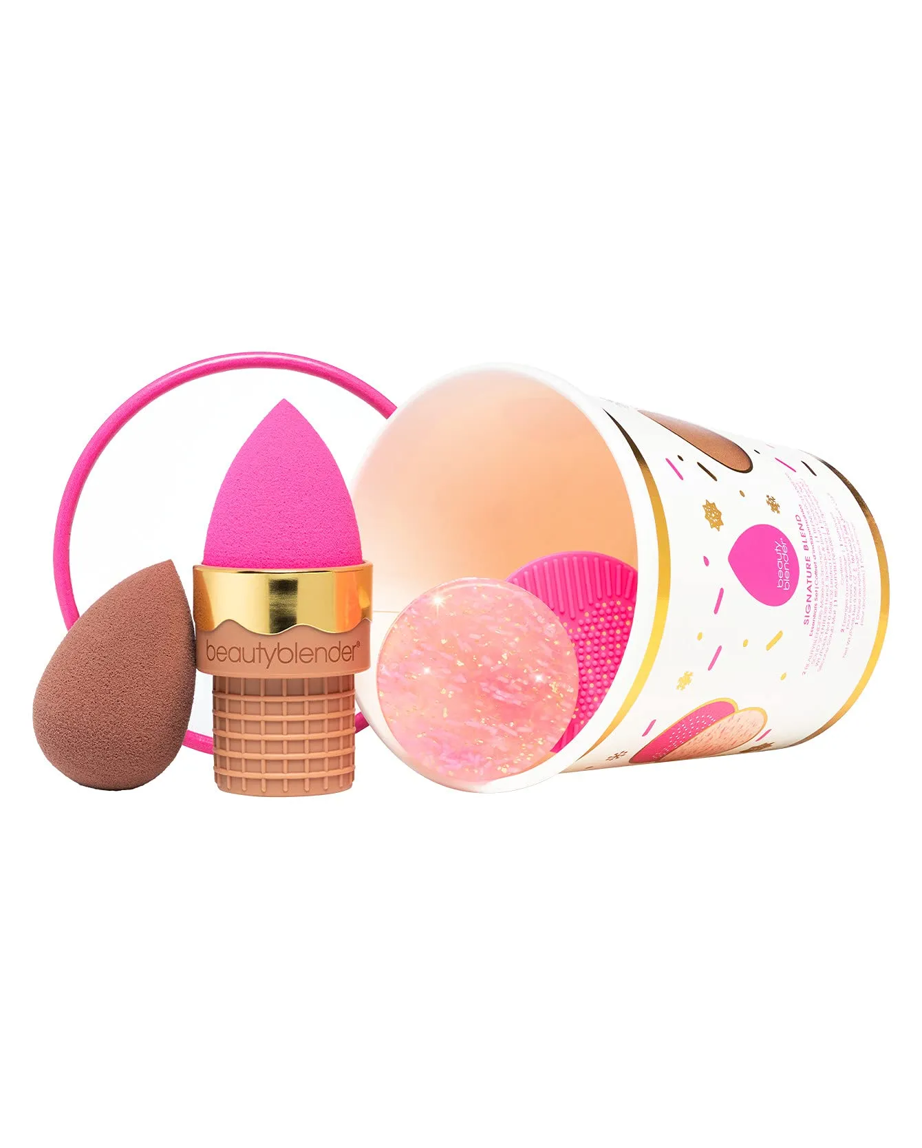 Beautyblender® | Signature Blend Essentials Set, with 2 Beautyblender® sponges for foundations and Powders, Blendercleanser® and Silicone Scrub Mat and NEST Sponge Stand, Vegan, Cruelty Free