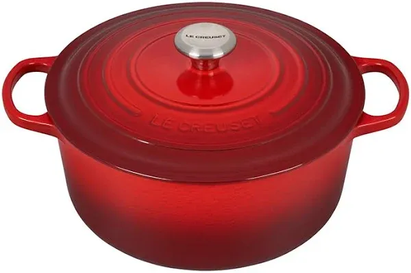 Le Creuset Signature 6.75-quart Round Wide Oven with Copper Knob - Enameled Cast Iron (Marseille)