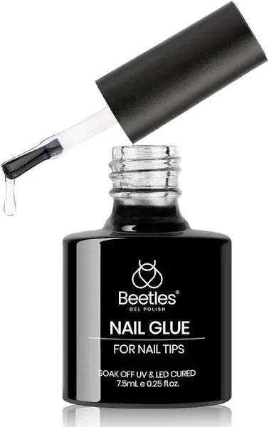 Beetles 5 in 1 Nail Glue Gel for Nail Tips and Clear Acrylic Nails Long Lasting,