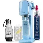  Art Sparkling Water Maker (Blue) with CO2 and Two Carbonating Bottles