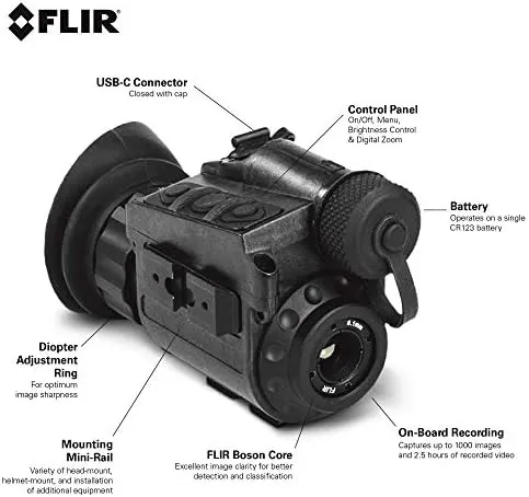 FLIR Breach PTQ136 Thermal Imaging Multi-Purpose Monocular Boson Core 60hz