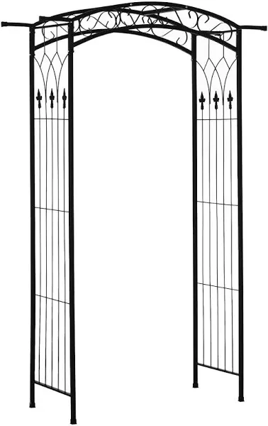 Outsunny Trellis 83.5 H European Style Garden Arbor Scrollwork Arch Vines Plant