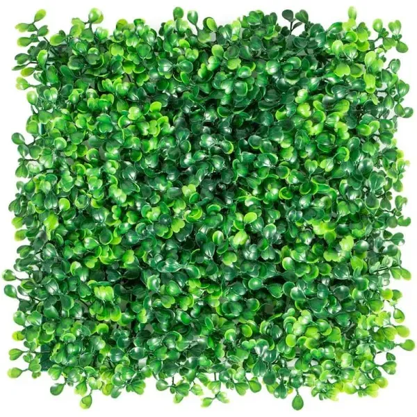 12pcs 20x20&#034; Artificial Boxwood Wall Hedge Mat Plant Panels Outdoor Grass Fence