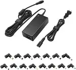 Belker 65w 45w Universal Laptop Charger AC Adapter Power Supply Cord Compatible with Dell Hp Asus Lenovo IBM Acer Toshiba Samsung Sony Compaq Fujitsu LG JBL Notebook Chromebook Ultrabook