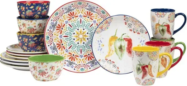 Certified International Sweet & Spicy 16 Piece Dinnerware Set