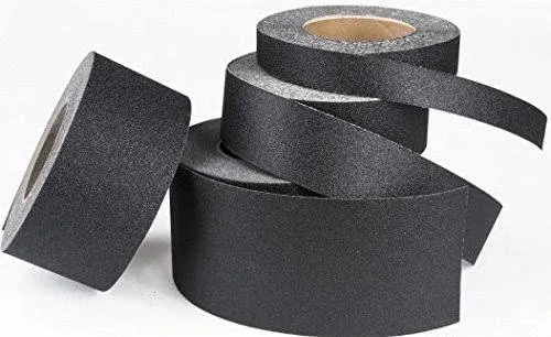 SlipDoctors 4&quot; x 15&#x27; Black 60 Grit Anti-Slip Adhesive Safety Tape S-AD-STR415BL