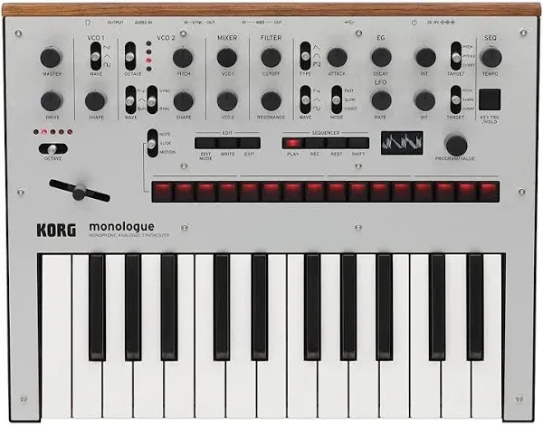 Korg Monologue Monophonic Analog Synthesizer Silver