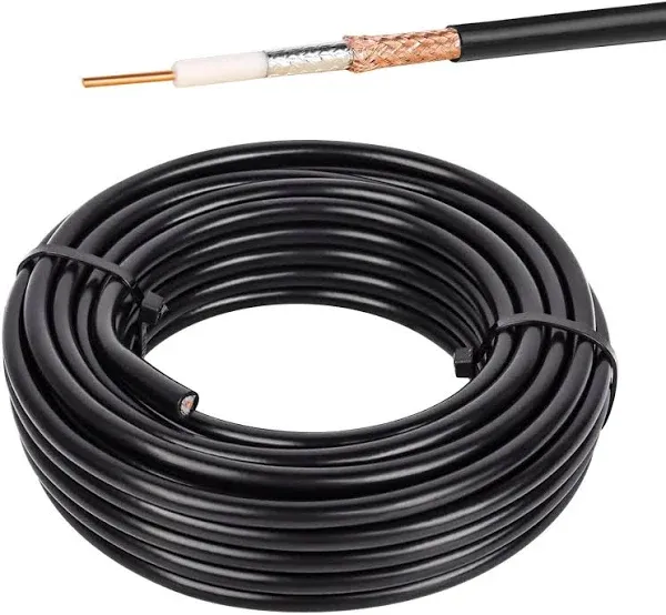 MOOKEERF RG8x Coaxial Cable 100ft,Low Loss RG8X,RG8x Coax Cable 50 ohm