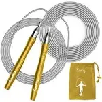 LIFEEZY Jump Rope, High Speed Weighted Jump Rope - Premium Quality Tangle-Free - Self-Locking Screw-Free Design - Jump Ropes for Fitness, Steel