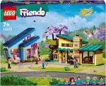 LEGO Friends Olly and Paisley&#039;s Family Houses, Toy Dolls House Set for 7 Plus Ye