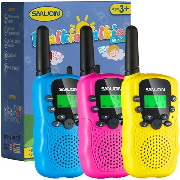 Walkie Talkies for Kids Toys for Boys Girls 4-6, 3 Miles Range Walkie Talkie ...