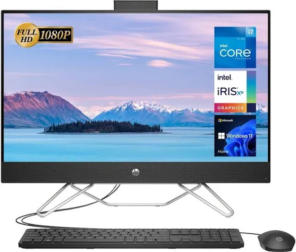 HP All-in-One PC i7 1255u 12GB 1TB HDD + 256gb SSD Win 11 P 27-cb1072 2022 New