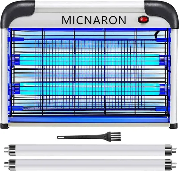 20W Indoor Bug Zapper, Powerful UV Bugs Lamp Attract Insects and 2800V Grid Blue