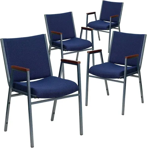 Flash Furniture HERCULES Series Heavy Duty Fabric Stack Chair with Arms XU-60154