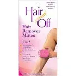 Hair Remover Mitten - All-Natural, Painless & Chemical Free - Full Body Hair Removal - Slows & Lessens Regrowth - Exfoliates Skin (3 Mittens Per Box, Pack of 4)