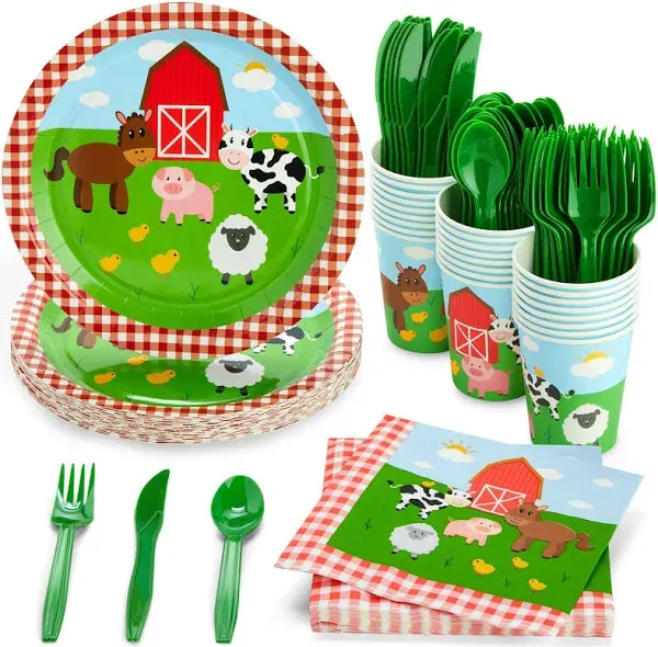 Juvale Barnyard Birthday Party Supplies Set