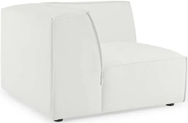 Modway Restore Upholstered Fabric Sectional Sofa, Corner Chair, White