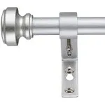 3/4&#034; Knob Curtain Rod, 36 to 72 Inches, Antique Silver