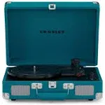 Crosley CR8005F-TL Cruiser Plus Vintage 3-Speed Bluetooth in/Out Suitcase Vinyl Record Player Turntable, Teal