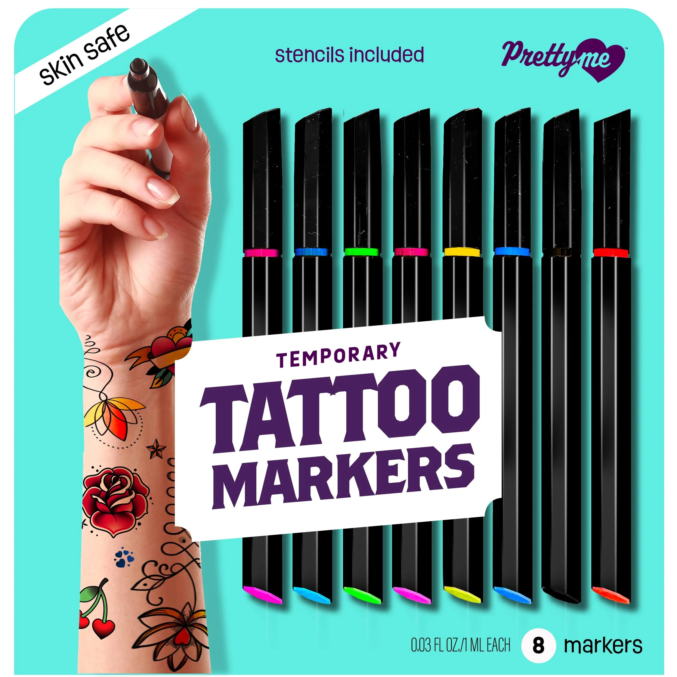 Pretty Me Temporary Tattoos Markers Henna Body Tattoo Kit