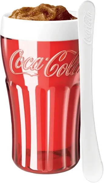 ZOKU Coca-Cola Float & Slushy Maker, Retro Make and Serve Cup with Freezer Core Creates Single-serving Smoothies, Slushies and Milkshakes in Minutes, BPA-free, Set of 2