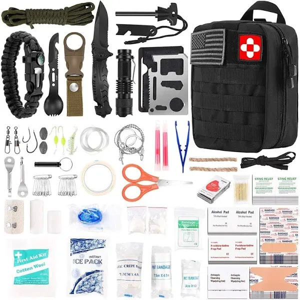 216 Pcs Survival First Aid Kit