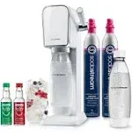 Sparkling Water Dispenser Kit (White) with CO2, DWS Bottle and Bubly Drops