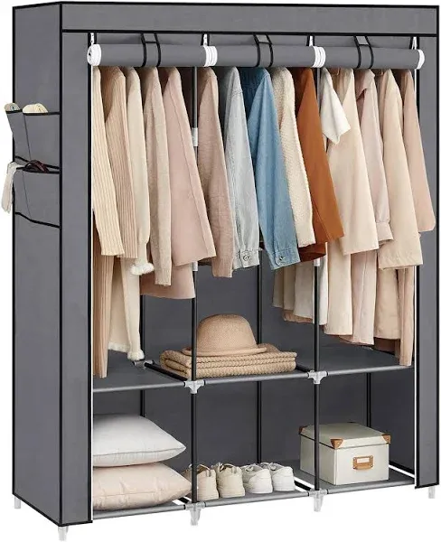 SONGMICS Wardrobe Closet Organizer with Cover