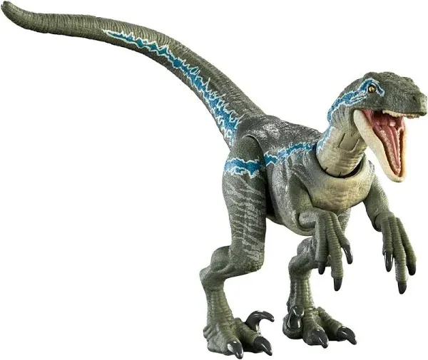 Mattel Jurassic World Hammond Collection Velociraptor Blue HTV62 Dinosaur Toy FS